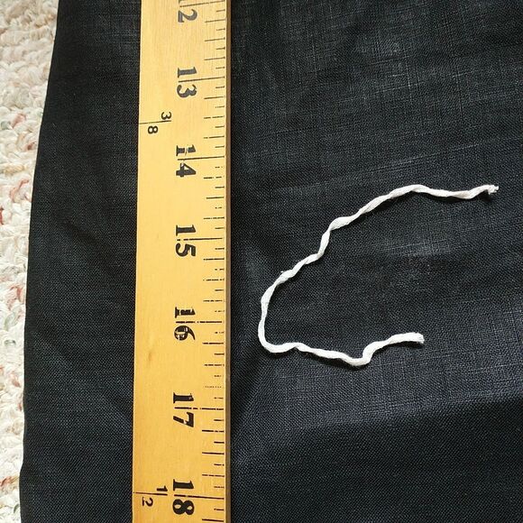 Jillian Jones Maxi Skirt 20W Black Linen Eyelet Scallop Hem Lined Lagenlook*READ - Picture 8 of 9